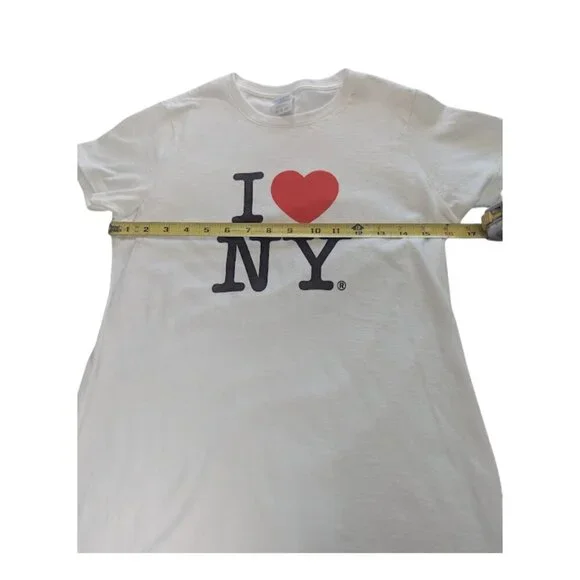 I ❤️ NY Classic White Cotton Short Sleeve T-Shirt NWOT Souvenir Graphic Tee*SZXS - Picture 2 of 8